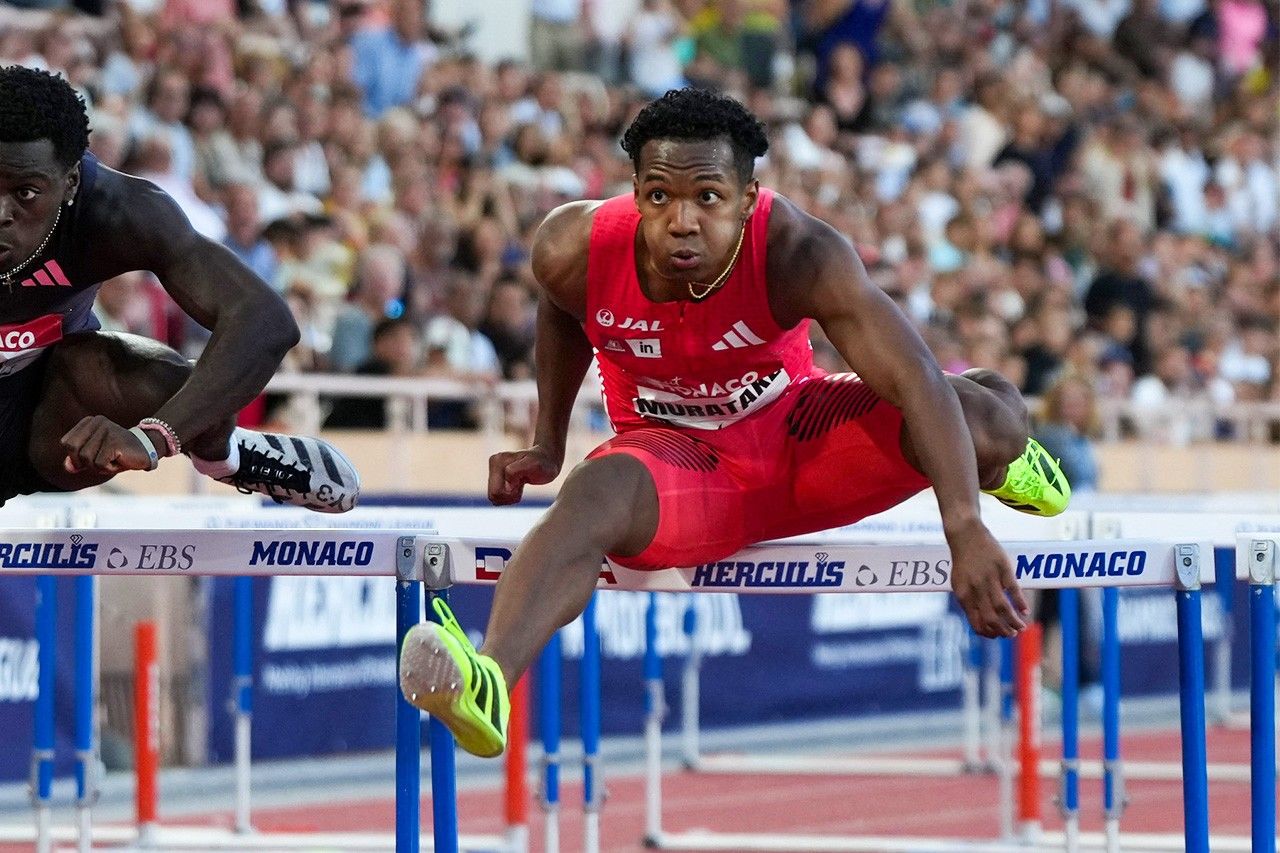 Born February 6, 2002. From Chiba Prefecture. Major achievements: National record (12.92), Athlete Night Games in Fukui, 2025 (second best for 2025 season); 5th place, Paris Olympics, 2024. (© Reuters)