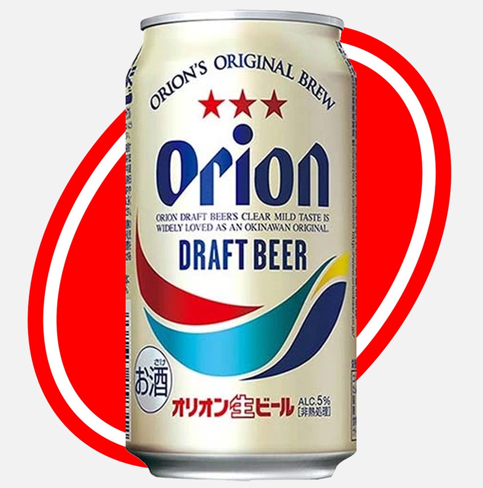 orion draft beer can featuring its logo and design elements