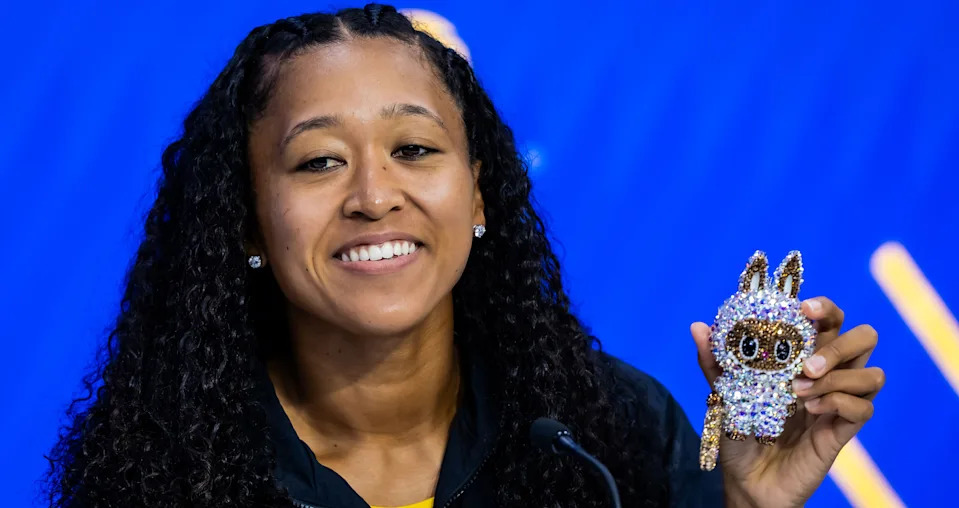 Osaka shows off Althea Glitterson on Sept. 1. (Robert Prange/Getty Images)