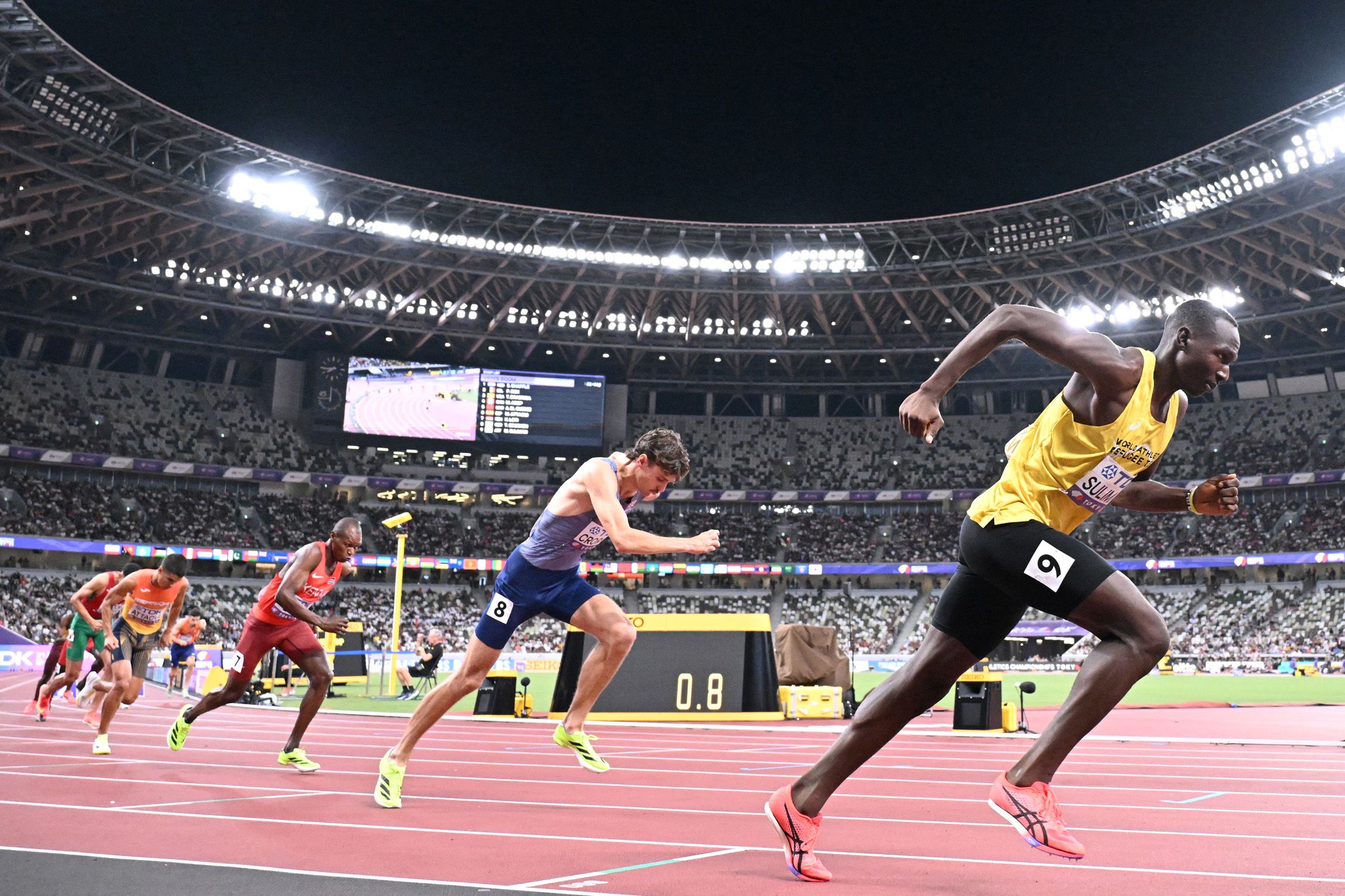 Musa Suliman in the 800m at the World Athletics Championships Tokyo 25
