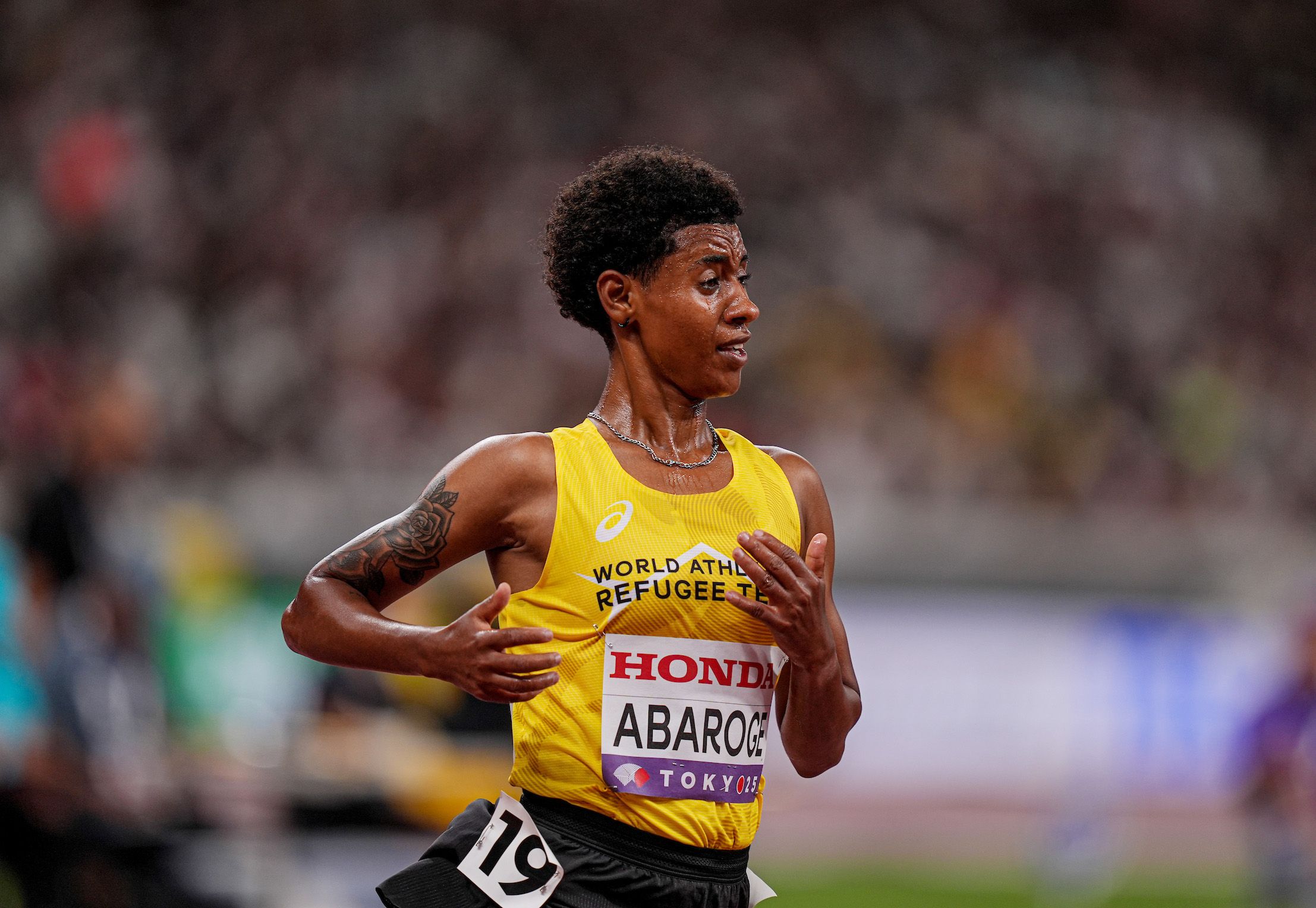 Farida Abaroge in the 5000m at the World Athletics Championships Tokyo 25
