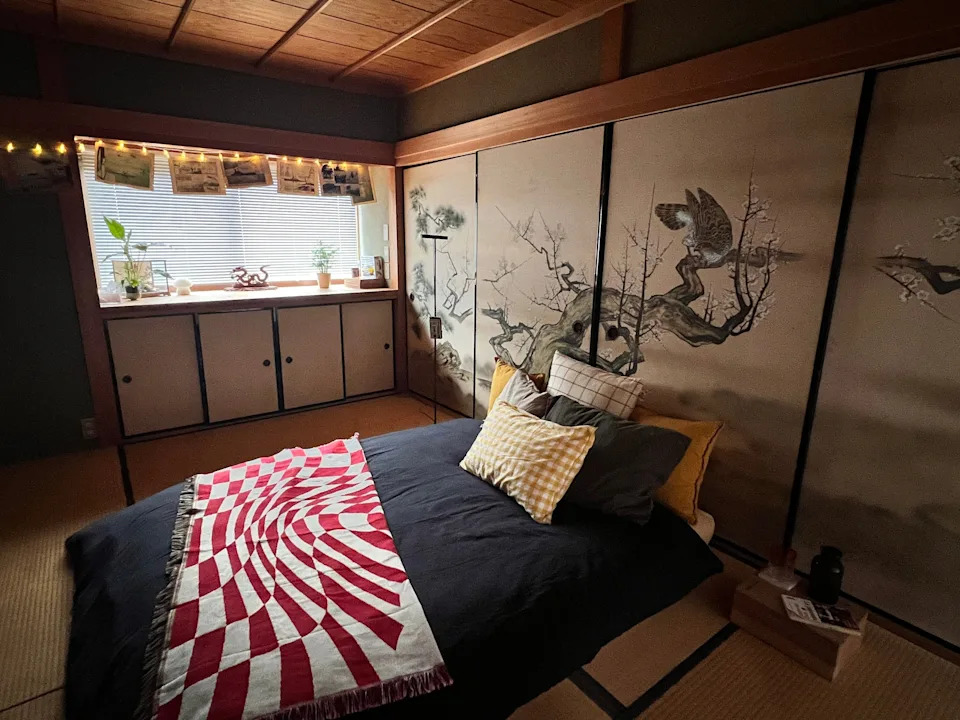 The bedroom.