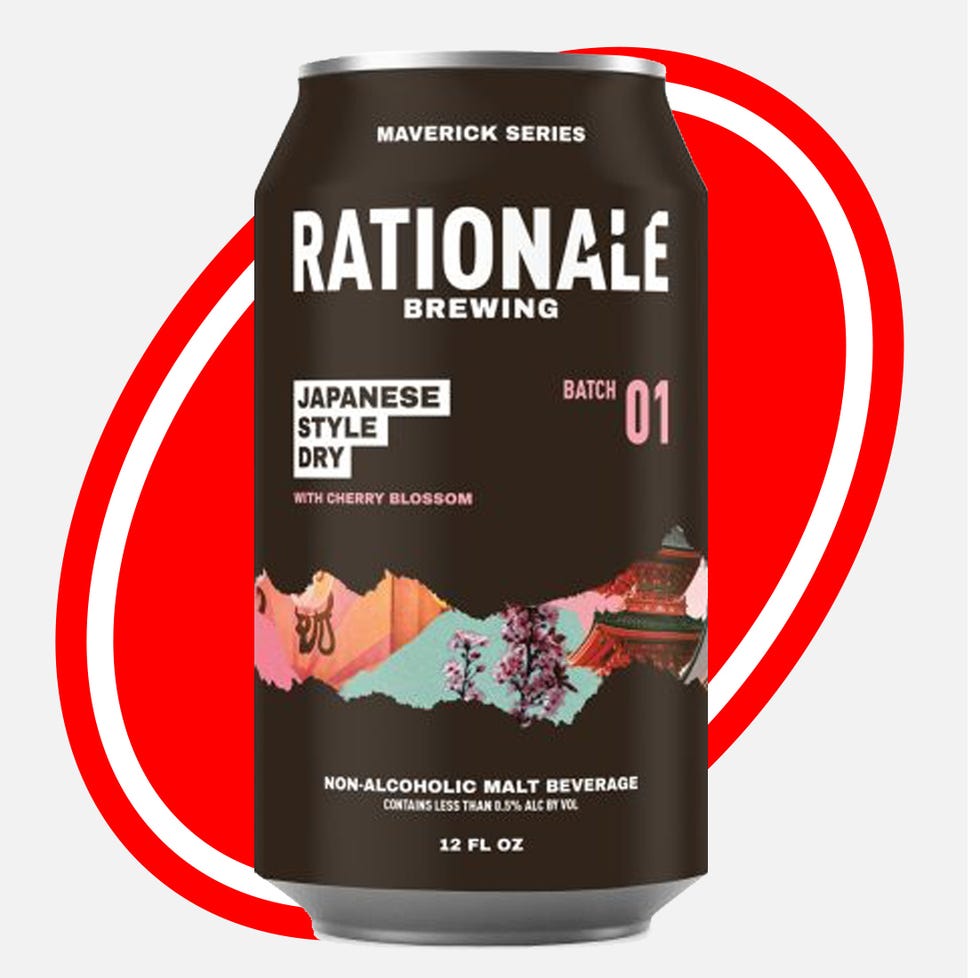 can of nonalcoholic malt beverage with cherry blossom flavor
