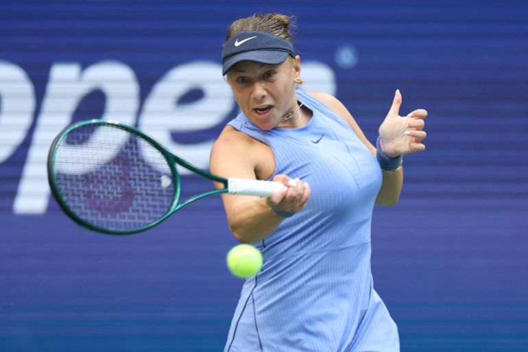 Amanda Anisimova in action.