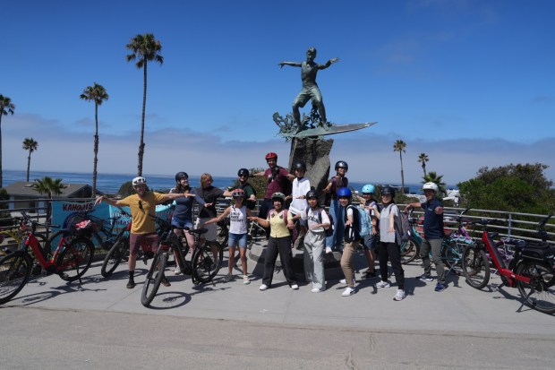 Student delegates in front of Cardiff Kook.(Courtesy of City of Encinitas)