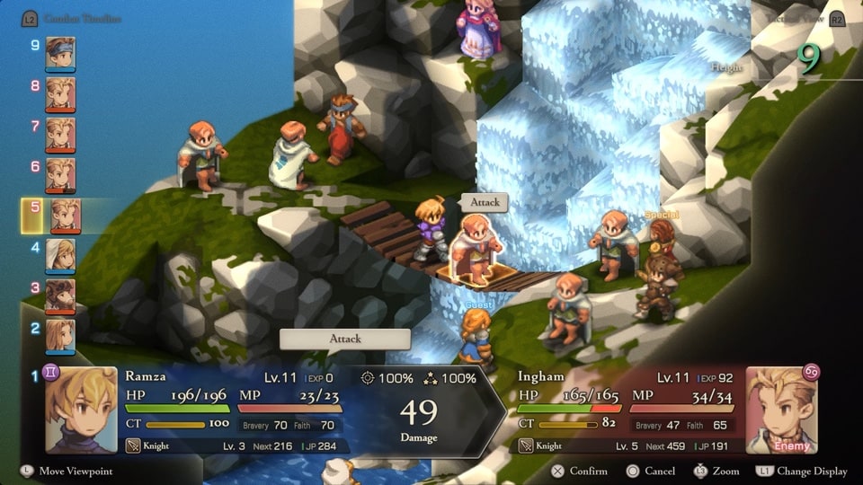 Final Fantasy Tactics The Ivalice Chronicles overhauled user interface