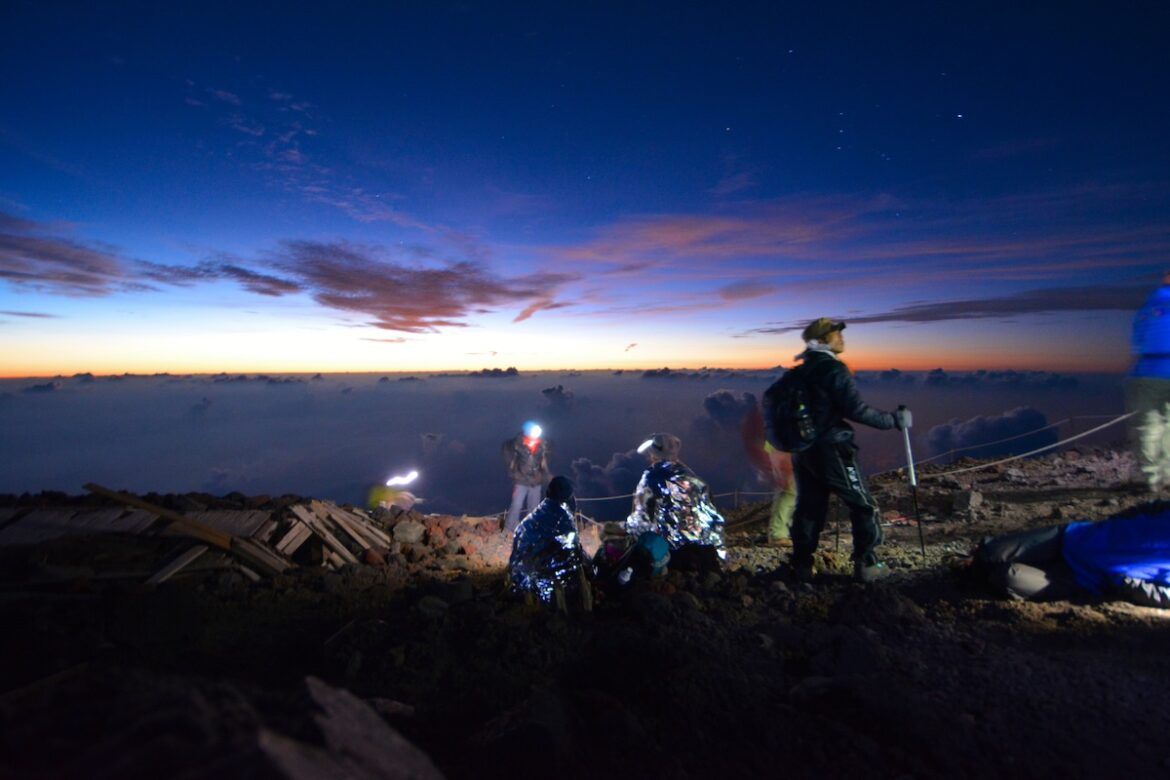 Woman Summiting Mt. Fuji at 2 AM Gets Stuck in Massive Line