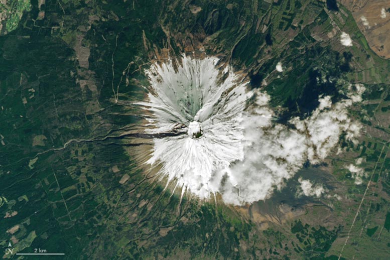 Mount Fuji From Space 2023 Annotated