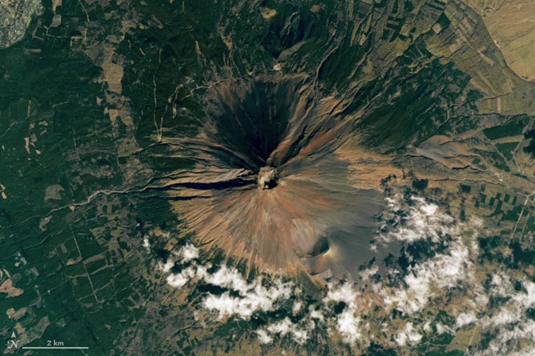 Mount Fuji From Space 2024 Annotated