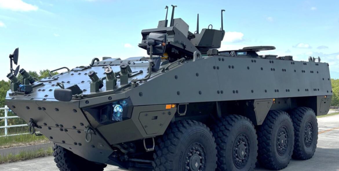 The first Patria AMV XP 8x8 vehicle to Japan Self-Ground Defense Forces