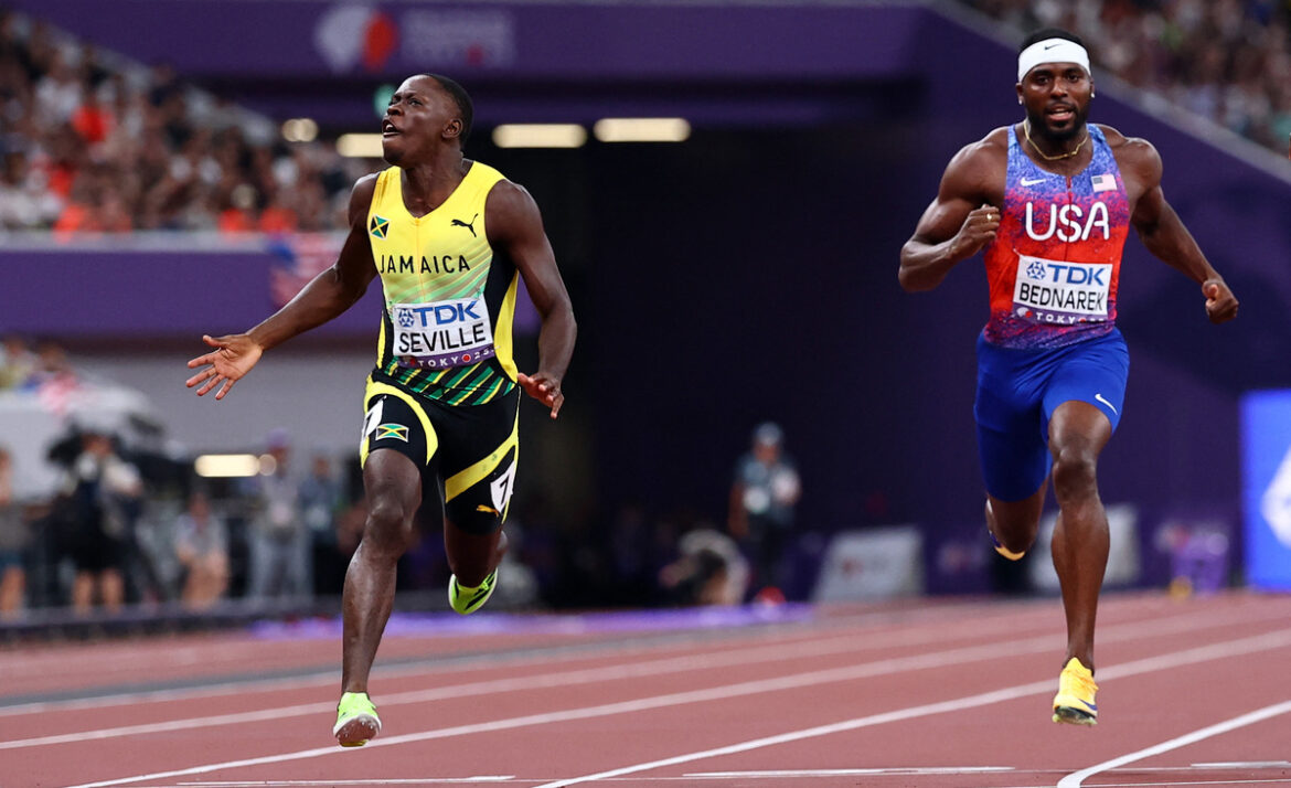 Oblique Seville Wins the 100-Meter Title at the World Championships Oblique Seville