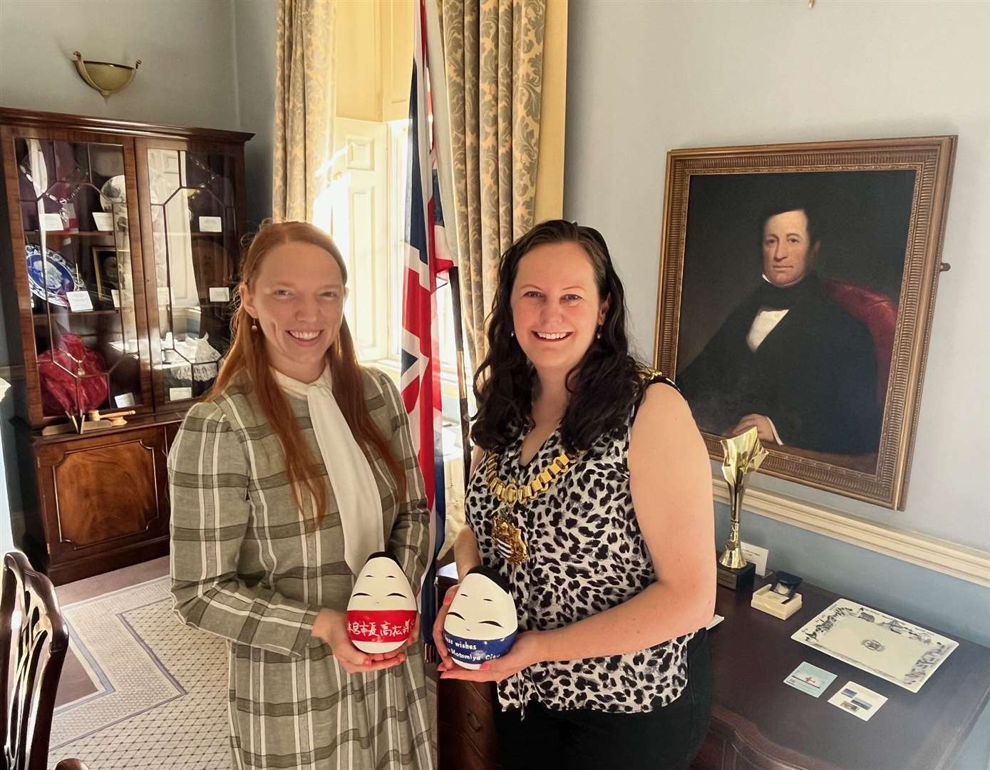 Aimee Brown with Mayor Barbara Corrigan. Photo: Iliffe Media