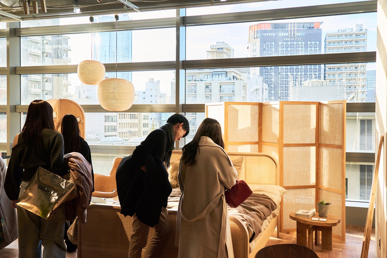 Interior of a high-end retail shop with elegant design elements