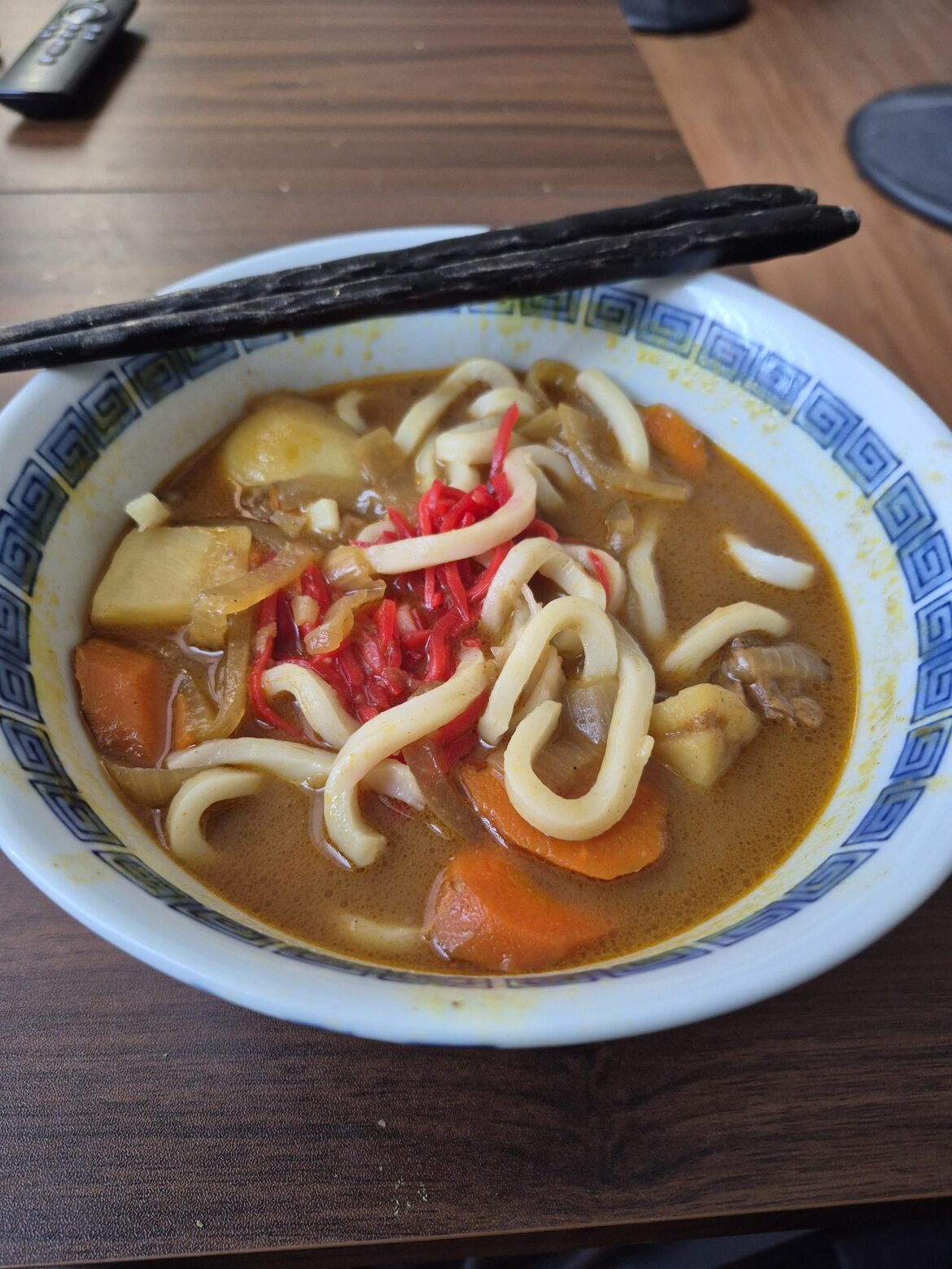 Curry beef udon