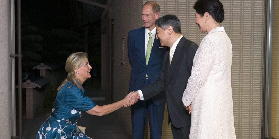 Duchess Sophie Dipped Into a Low Curtsy to Meet Japan's Emperor