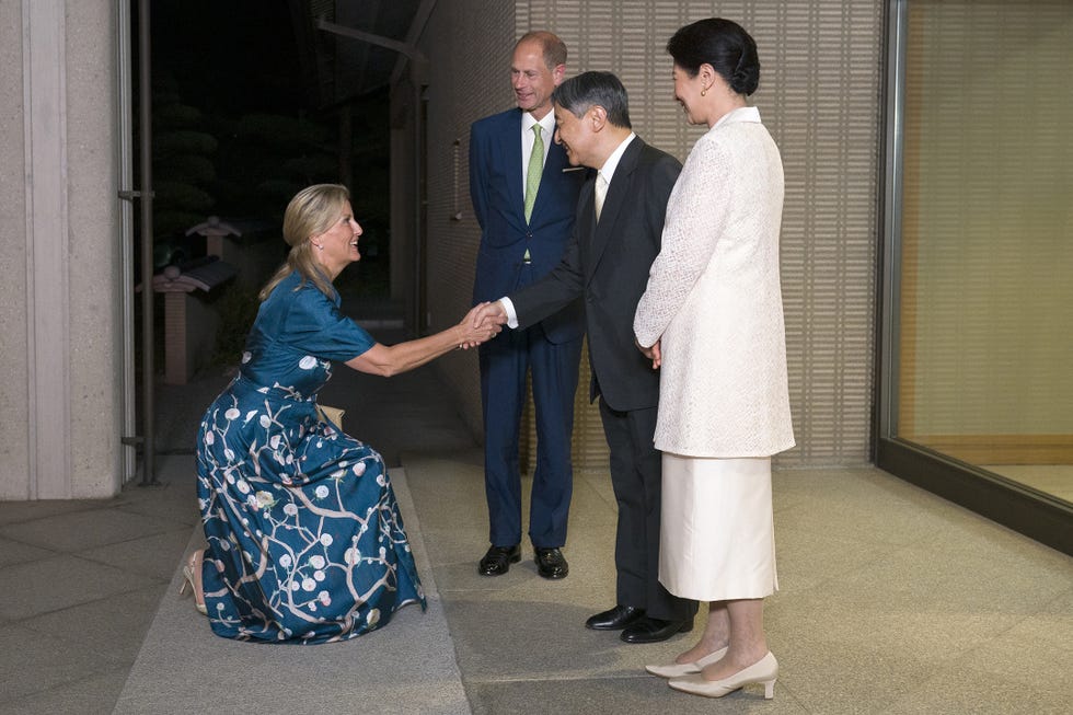 the duke and duchess of edinburgh meet their majesties the emperor and empress of japan to reaffirm ties between households and celebrate the breadth of the uk japan relationship, at the imperial palace, in tokyo, on day one of their visit to japan. picture date: friday september 19, 2025. (photo by jane barlow/pa images via getty images)