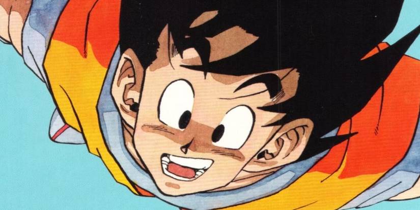 Dragon Ball's Goku makes an excited expression for the viewer