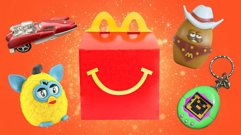 McDonald's Happy Meal surrounded by toys