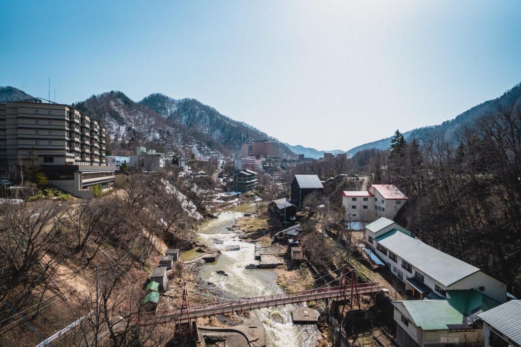 view from jozankei bridge