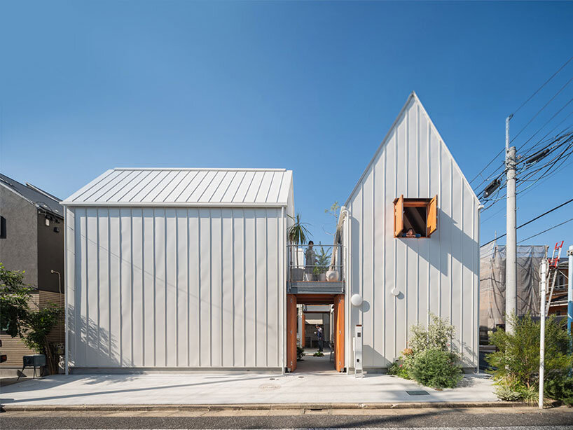 four interconnected volumes enclose courtyard family house in tokyo by takeshi hosaka