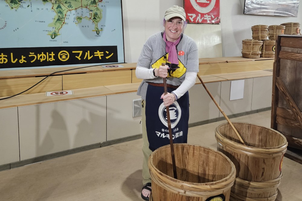 dori saltzman learning how to make soy sauce in  shodoshima japan