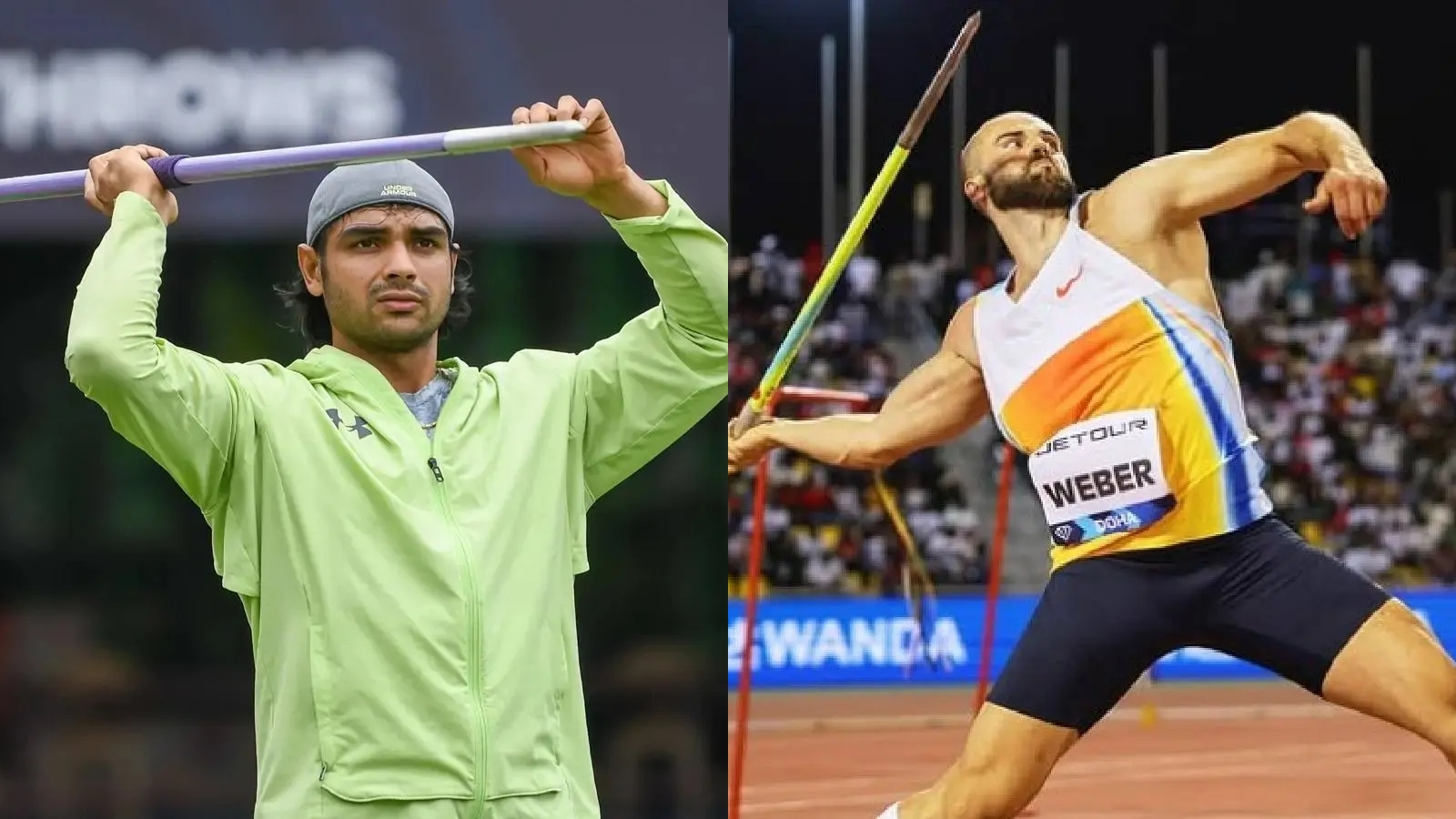Neeraj Chopra and Julian Weber entered the 90-metre club at the same competition, the Doha Diamond League in May.