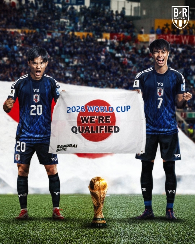 Japan is the first team in the world to win a ticket to the 2026 North-China World Cup finals, excluding the host country. In Asia, their performance was overwhelming and there was no match. Photo = B/R Football SNS
