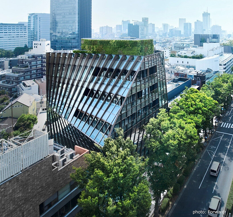 OMA completes harajuku quest in tokyo, unveiling stepped terraces and transparent facade