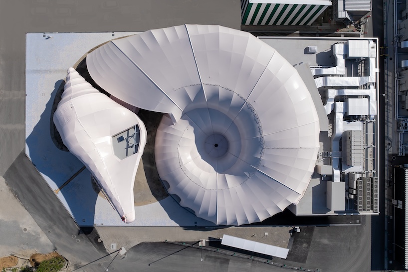 spiral shell-shaped pavilion for expo 2025 osaka bridges architecture and ecology
