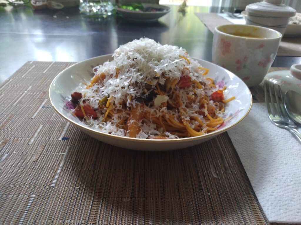 Napolitan Spaghetti with Potato Potage