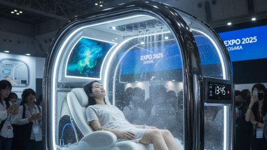 Representative image: Step inside Japan’s human washing machine at Expo 2025 and discover a pod that cleans, dries, and entertains - all in 15 minutes.(AI-generated)