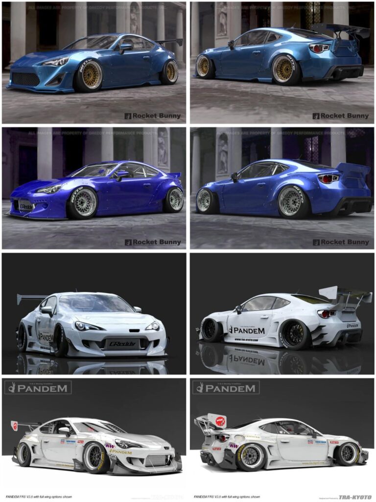 Every Pandem/Rocket bunny body kits for japanese cars (part 1)