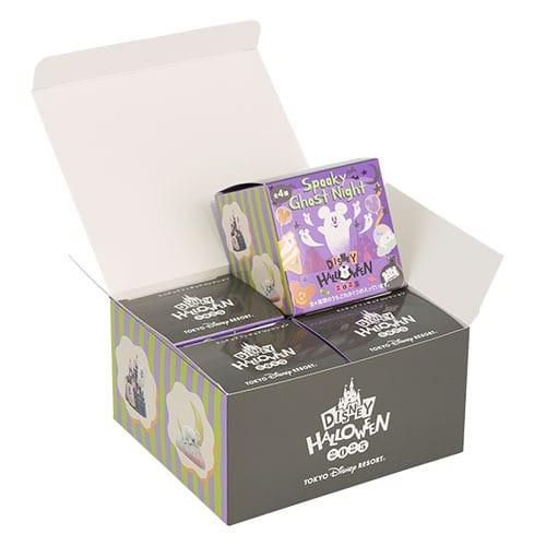 A box labeled “Disney Halloween 2023” with a smaller “Spooky Ghost Night” box, Tokyo Disney Resort merchandise.