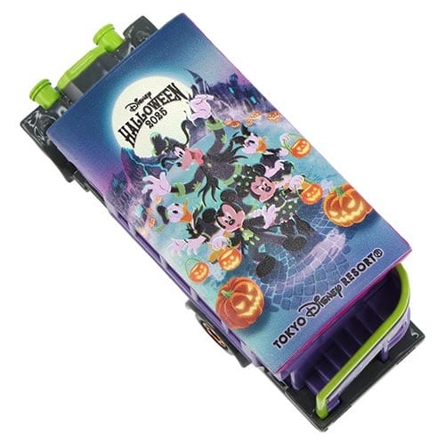 A toy car with Disney characters in Halloween costumes, part of Tokyo Disney Resort 2025 Halloween merchandise.