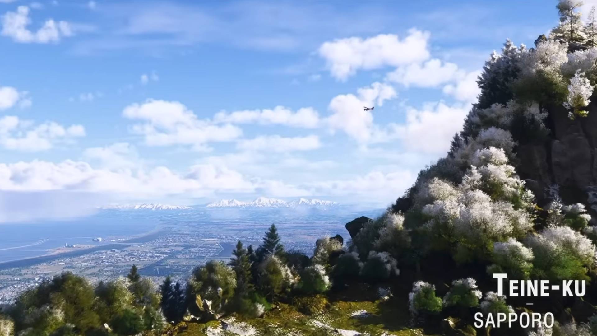 teine-ku in sapporo realized in microsoft flight simulator.