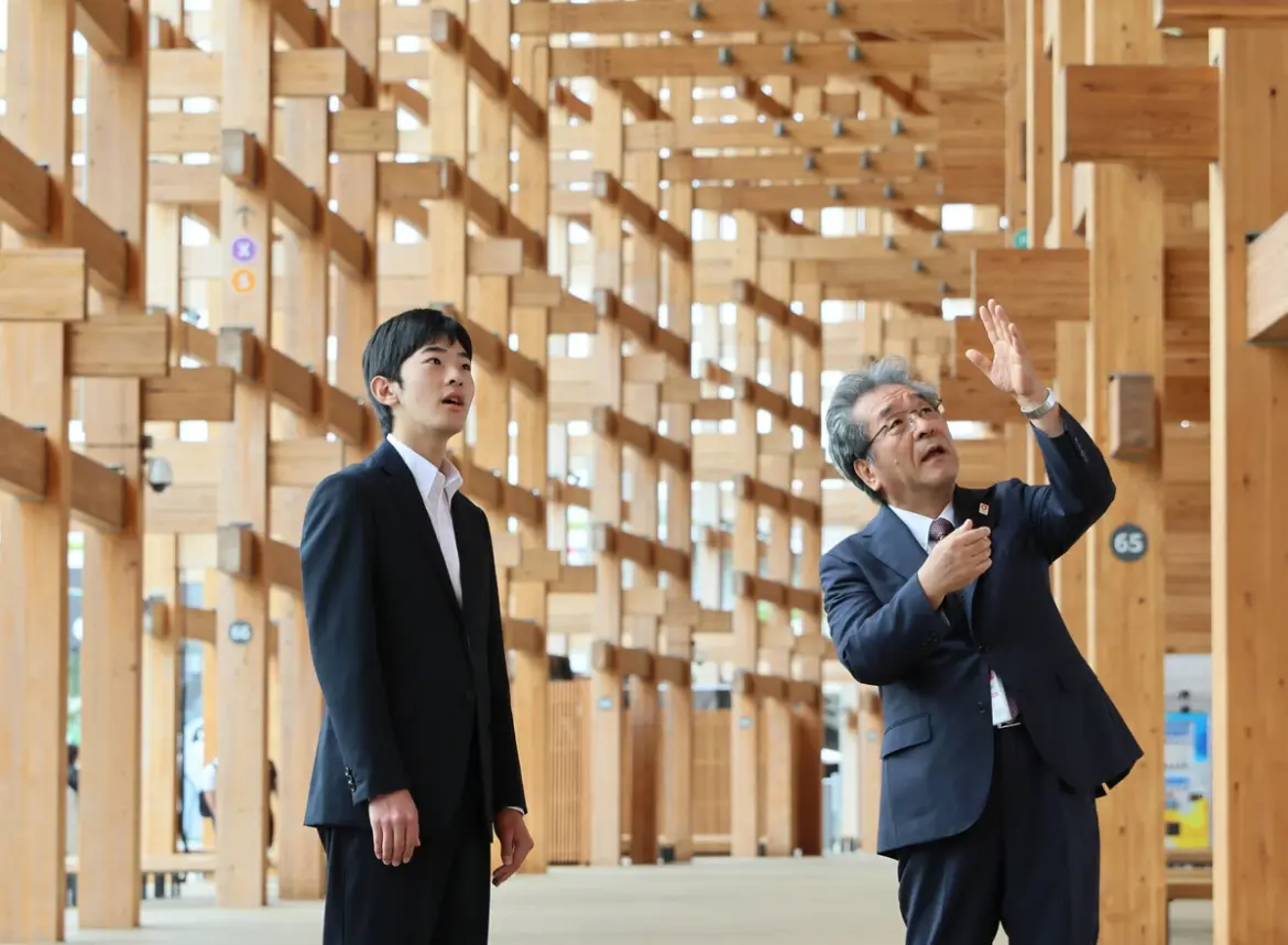 Japan’s Prince Hisahito Inspects Osaka Expo’s Grand Ring nationthailand