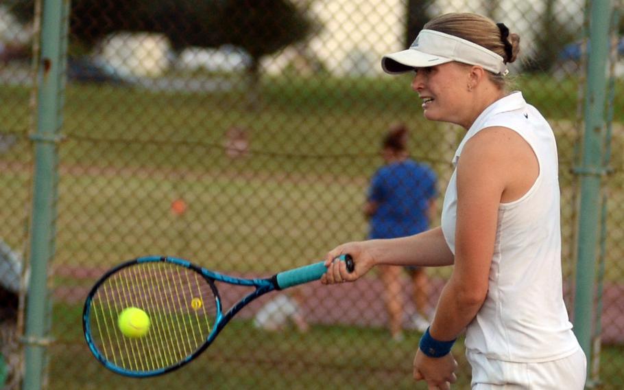 Brooke Brewer strikes the ball.