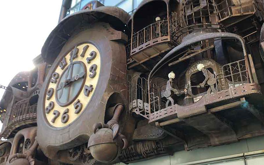 The full close-up of the Giant Ghibli Clock.