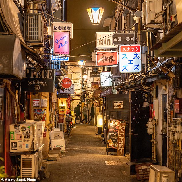 Golden Gai, a popular network of alleyways in Tokyo's Shinjuku district, is home to over 200 shanty-style bars