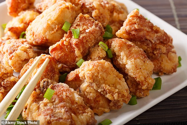 Karaage, Japanese fried chicken, is a popular accompaniment to drinking