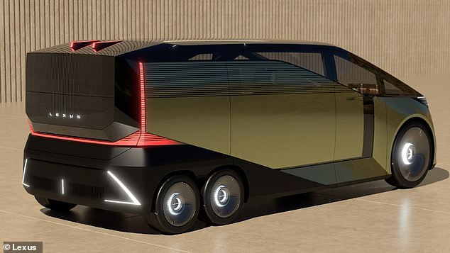 The six wheels are to 'revolutionize packing and maximise floor space' and the body is hugely stretched