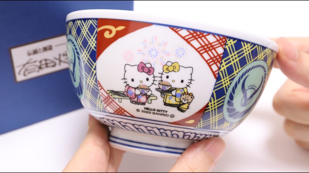 Hello Kitty Beef Bowl Japanese Pottery Arita Ware Donburi