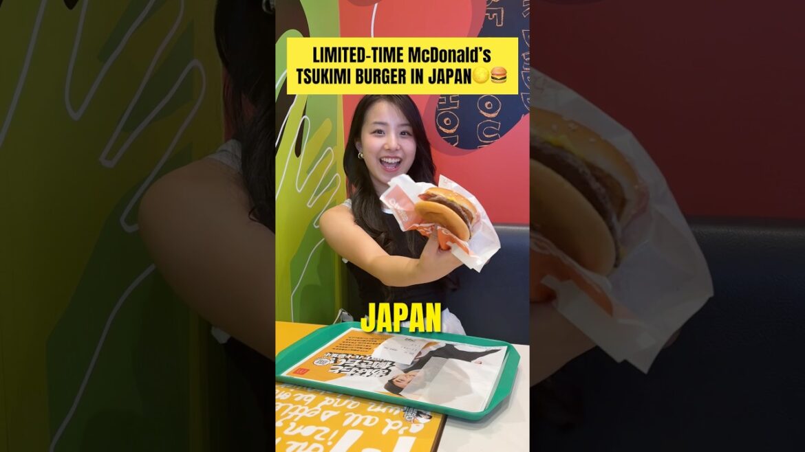 Limited-time McDonald's Tsukimi burger in Japan🌕🍔 #visitjapan #japantravel #japantrip