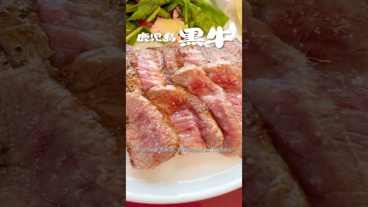 Kson tries Japan's #1 Wagyu Tagliata! 🥩✨ #KAGOSHIMAKUROUSHI #PR