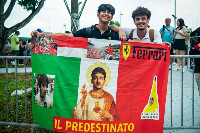 Fans of Charles Leclerc, Ferrari
