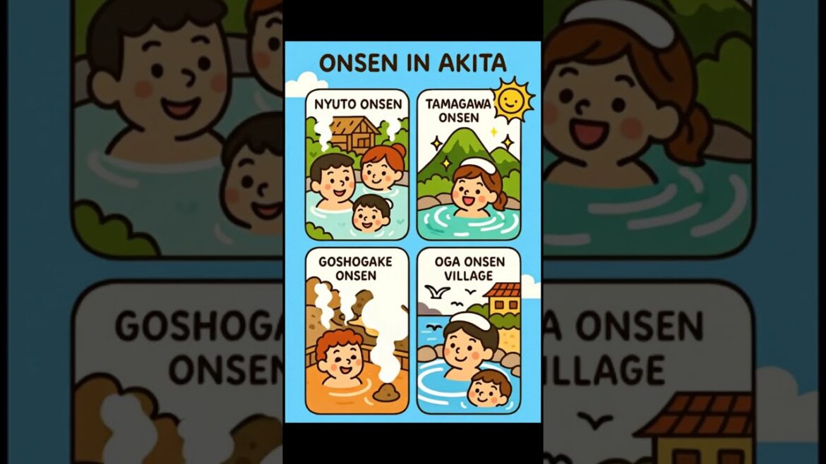 Top 4 Onsen in Akita, Japan ♨️✨ | Relaxing Hot Springs You Must Visit! #Shorts #JapanTravel #Onsen