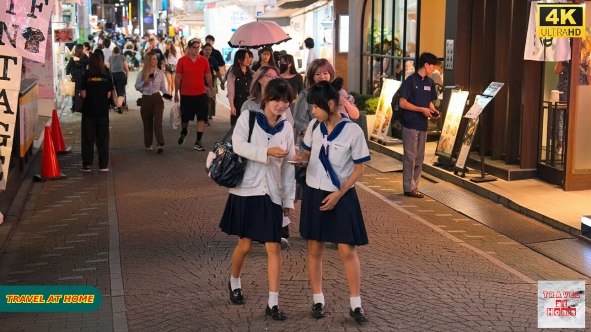 4K HDR Japan travel 2025 | Night Walk in Harajuku（原宿）Tokyo Japan |Relaxing Natural City ambience