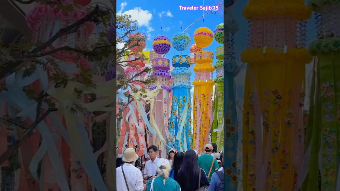 Tanabata in Sendai 2025#japan #foryou #love #japantravel#flowers