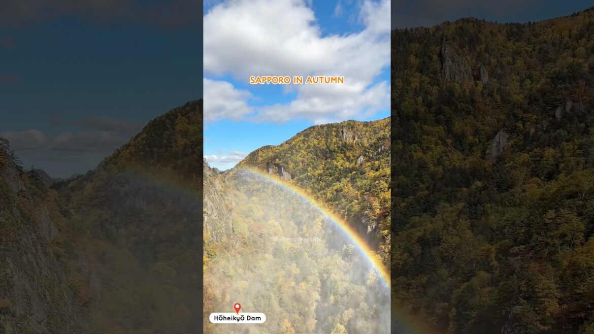 Sapporo in autumn. 📍Hoheikyo Dam #japanautumn #hokkaido #japanroadtrip #sapporoautumn #sapporo