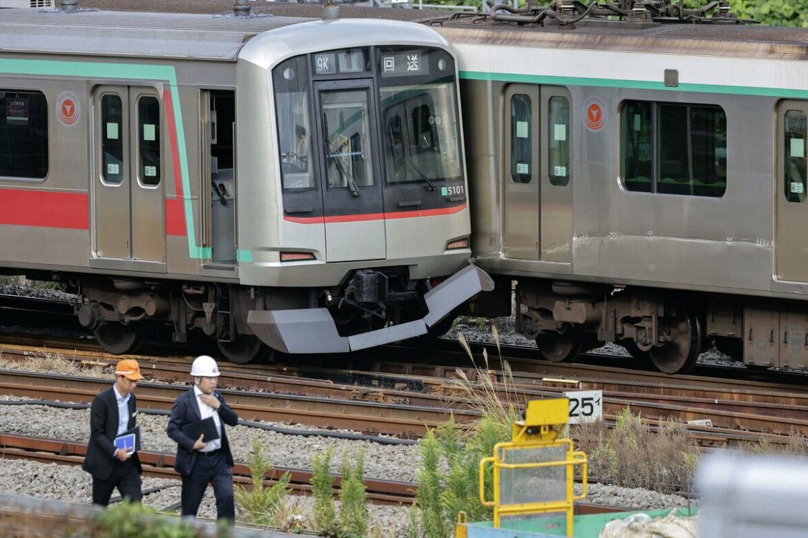 Train collides with out-of-service train near Tokyo, none injured